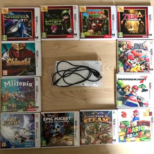 Nintendo 3DS XL Console Bundle with 12 Games – Completely Tested and Ready for Use!