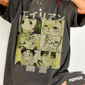 Dandadan Anime T-Shirt: Retro Aliens & Ghosts Manga Tee