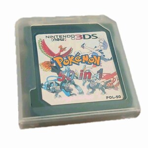 Pokemon 50 In 1 Game Cartridge Collection - DS, GBC, GBA, GameBoy and Mini games! Works on Ds lite, Dsi, 2ds, 3ds - English - Plug and Play