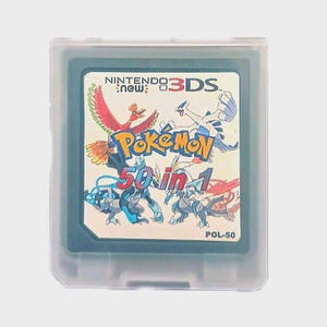 Collezione di cartucce di gioco Pokemon 50 in 1 - Giochi per DS, GBC, GBA, GameBoy e Mini! Funziona su DS Lite, DSi, 2DS, 3DS - Inglese - Plug and Play