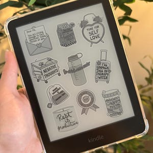 Cutesy Self-Care Kindle Lock Screen