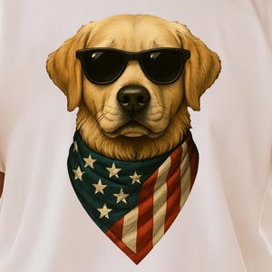 Labrador Dog PNG USA Flag Sublimation Design | Patriotic Digital Download for T-Shirts Mugs Tumblers | Dog Lover Gift