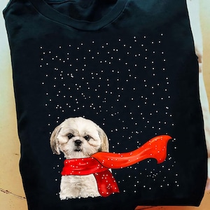 Shih Tzu Hund Winter Weihnachten Pullover Weihnachten Shih Tzu, Shih Tzu T Shirt - Shih Tzu Hund Geschenk, Shih Tzu Mom Geschenk, Shih Tzu, Shih Tzu