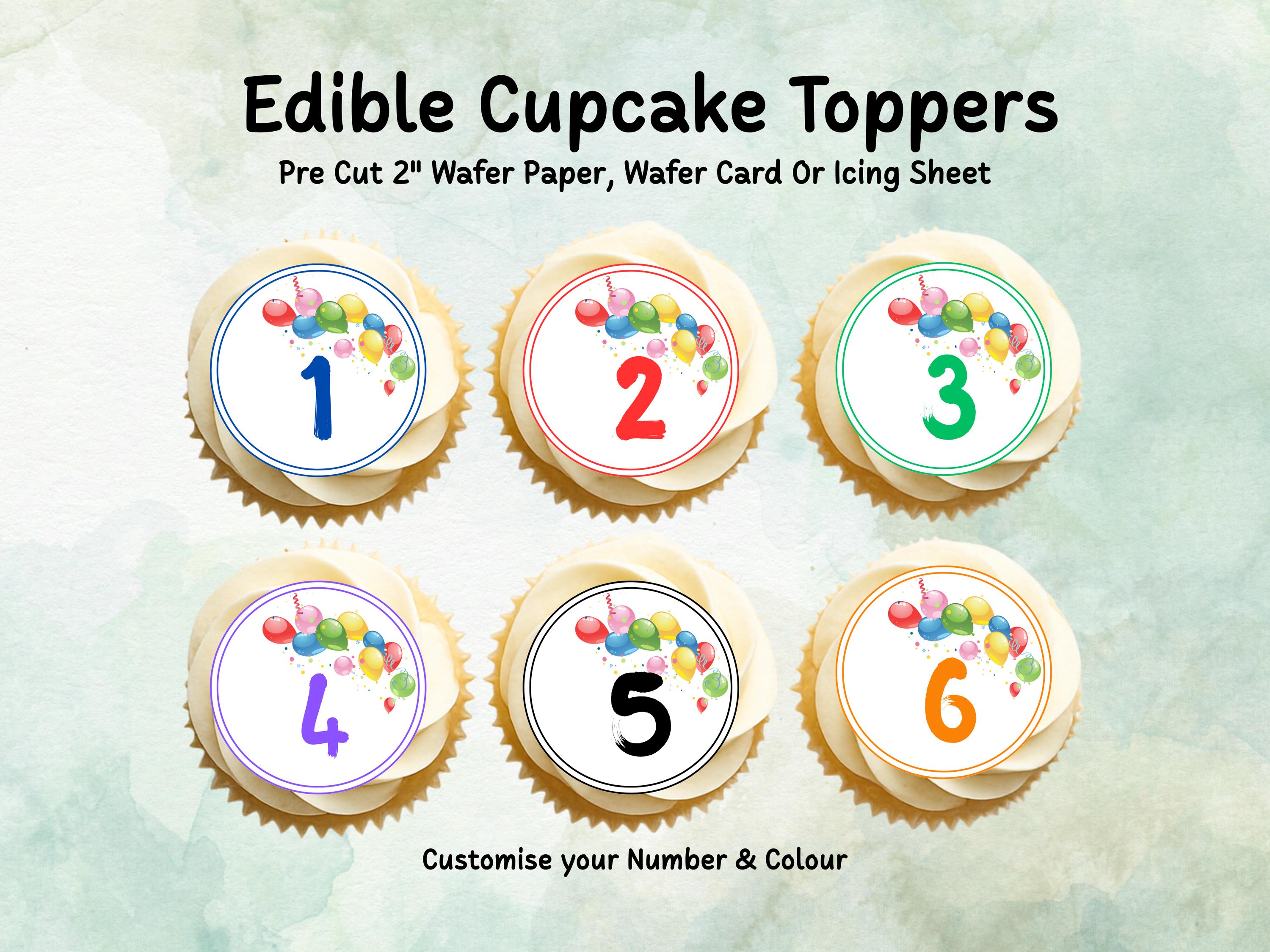 Milestone Birthday Edible Cupcake Toppers 12 x 2\, image size:3000x2250