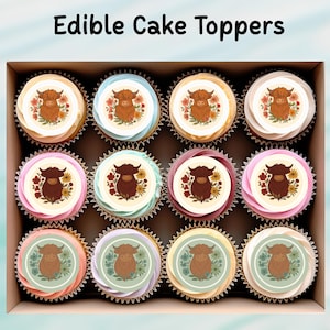 Highland Kuh Essbare Cupcake Toppers 30,5 x 5,1 cm - Essbare Cupcake Toppers - Essbare Cupcake Toppers