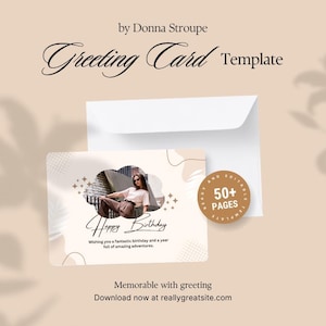 Modello di biglietto di auguri di compleanno personalizzato - Download digitale - Biglietto di auguri stampabile - Festa di compleanno - Stili di modello di auguri - I tuoi cari
