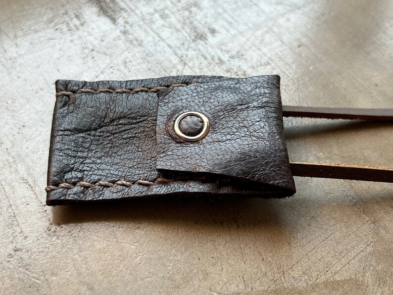 Small Leather Pouch Necklace - Etsy