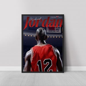 Gift the Ultimate Basketball Decor with this Michael Jordan Wall Art - A Slam Dunk for Sports Fans!