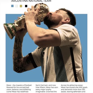 Lionel Messi Poster, Football Wall Art, Soccer Digital Download, Sports Legend Print, World Champion Gift, Argentina Wall Decor, Legend art.