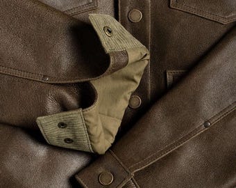 Men's Roughout Cruiser Jacket Vintage Workwear Style Heavy