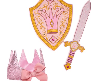 Princess Power Sword, Shield & Crown Bundle, pink accessories