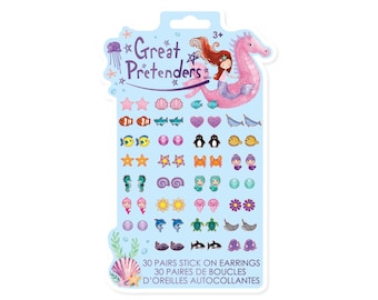 Kids Sticker Earrings, Stick on Earrings for kids, pretend Jewelry, Sticker Earrings
