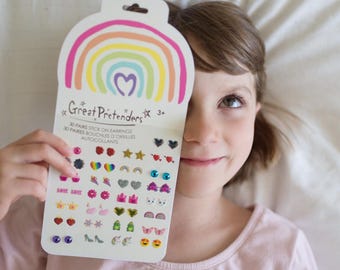 Kids Sticker Earrings, Kids Rainbow Earrings, No-Pierce Earrings, Stick on earrings for kids, easter gifts