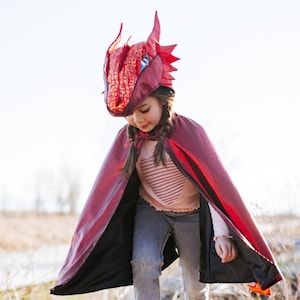 Dragon Cape Red Metallic, pretend play dressup, kids dressup, kids dragon costume, kids dragon cape