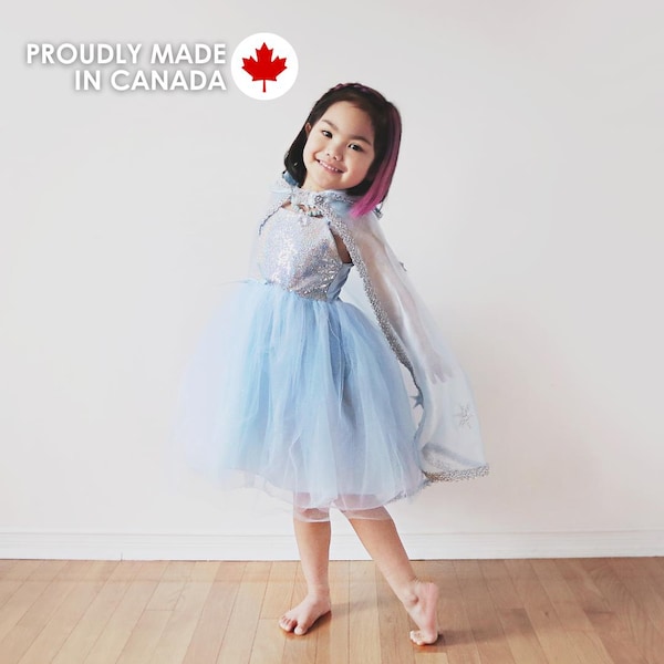 Snow Queen Cape, ice princess cape, ice princess dress up, kids dress up, kids pretend play