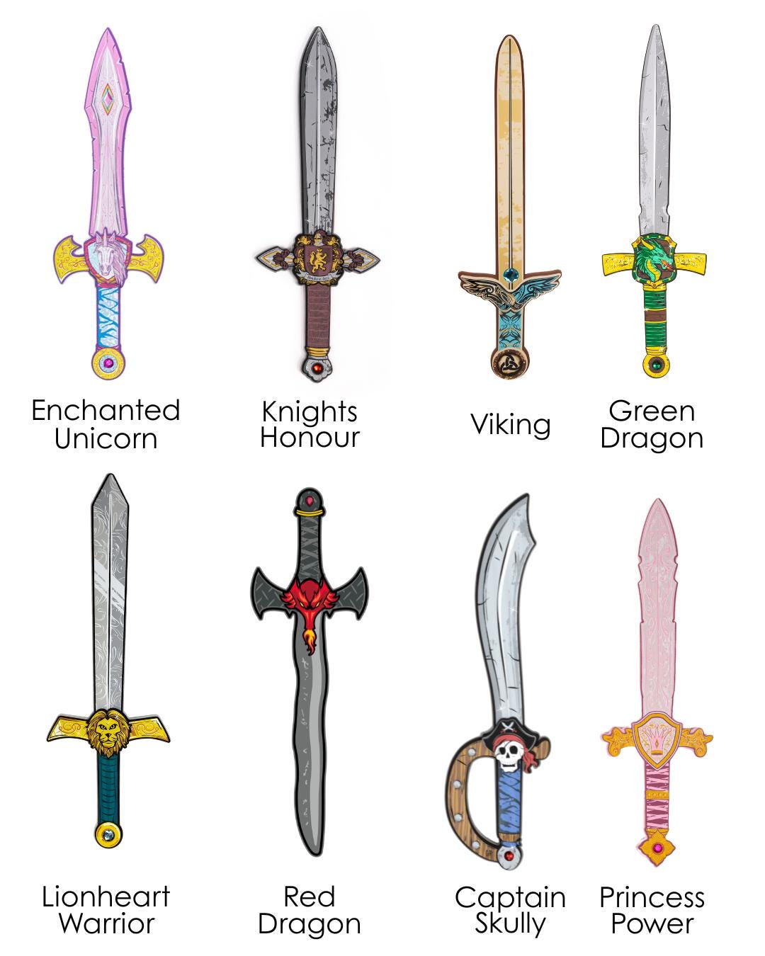 Kid Foam Swords, Kids Pretend Play Swords, Foam Sword, Pink Sword, Play ...