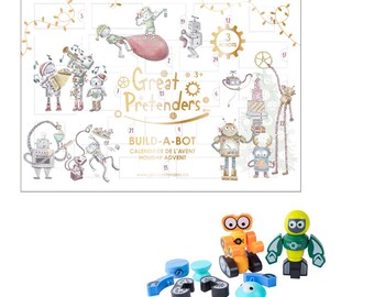 Build-A-Bot Holiday Advent Calendar, advent calendar for kids, robot advent calendar, kids holiday advent