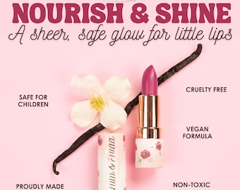 Kids Lipstick–Makeup for Kids, Mess-Free, Non-Toxic, Made in Italy, Vegan, Cruelty Free, Realistic Play, Toddler Girl Gift, Makeup Set,
