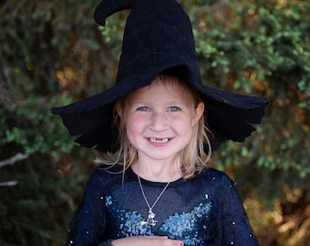 Mighty Witch Hat, Black, spooky witch hat, black witch hat, kids witch hat, witch costume