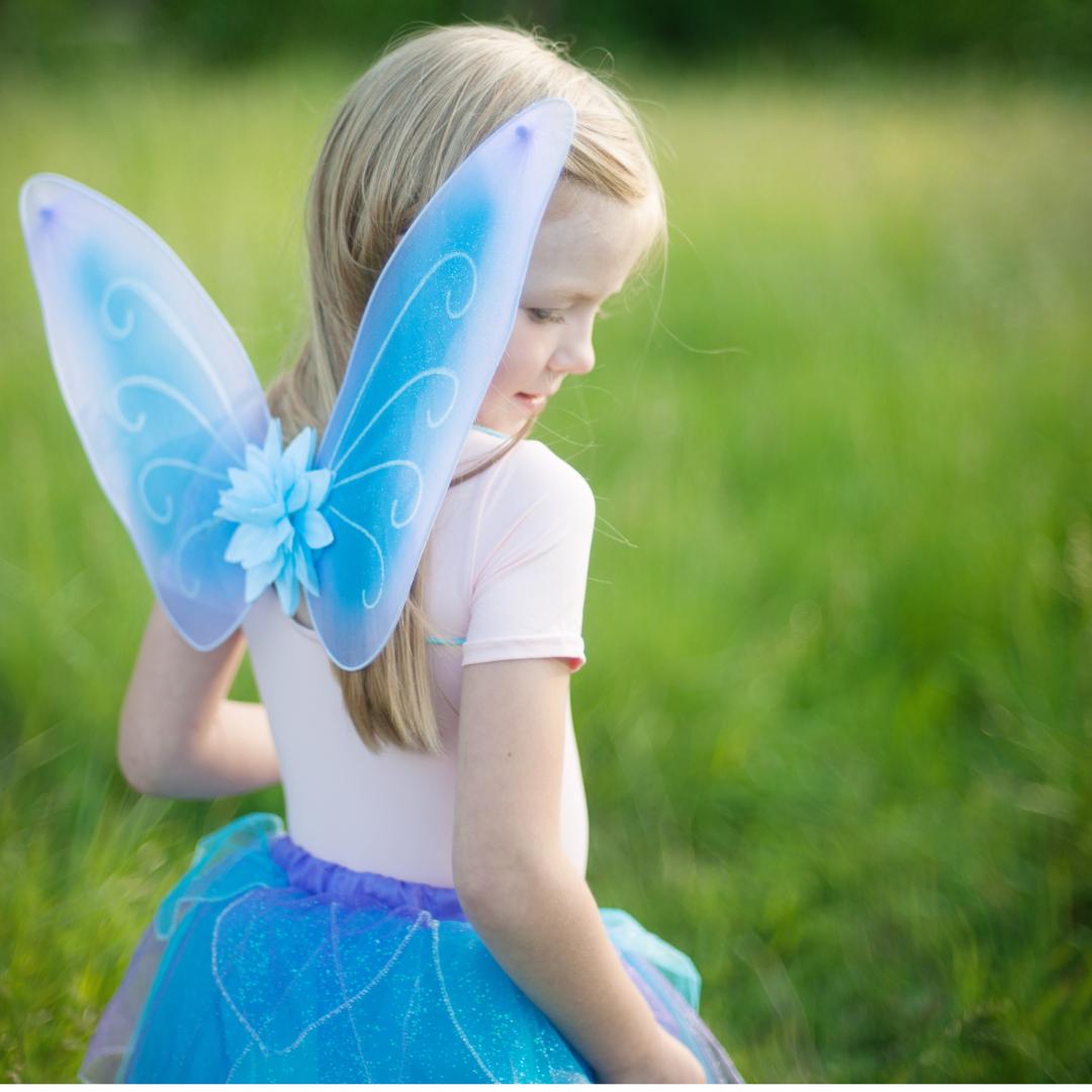 sachin and babi light blue dress Dreamy Violet Butterfly Princess Fairy Dress
