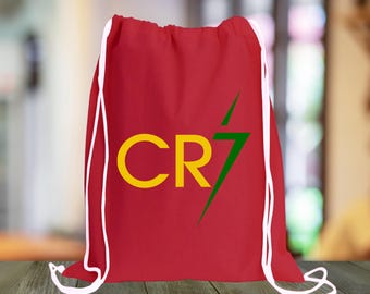 CR7 Soccer Drawstring Backpack, Ronaldo Fan Gift