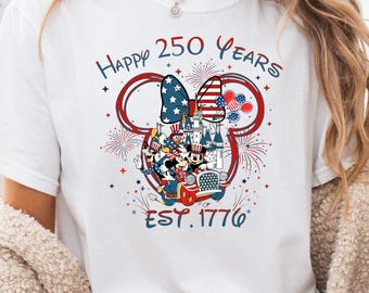 250th Anniversary USA Tee: Patriotic Mouse & Friends, 2026 Celebration