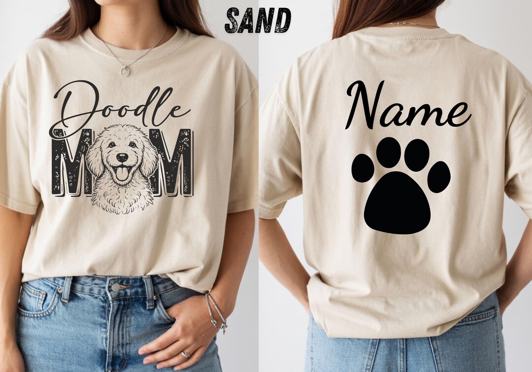 Personalized Doodle Mom Shirt, Custom Dog Name Tee, Goldendoodle Mama T ...