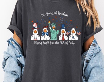 Funny Duck Squad 4th of July Tee, USA Semiquincentennial Gift