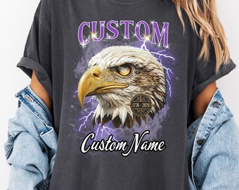 Custom Bald Eagle 250th Anniversary Shirt, Patriotic USA Tee