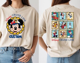 Custom Disney Cruise Line 2026 Family Shirt, Personalized Double Sided Nautical Trip Tee