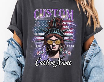 Custom Liberty 2026 Shirt, Retro USA 250th Anniversary T-shirt, American Pride 1776-2026
