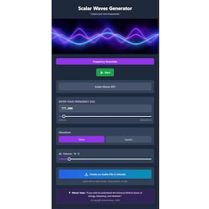 Scalar Waves Frequency Generator -  Créer dès maintenant vos propres ondes scalaires - Logiciel compatible pour PC Windows & Mac Apple