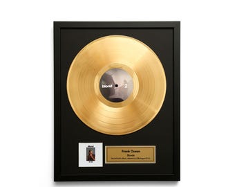 Frank Ocean – Blonde – Gold Vinyl Record Wall Art – Framed Music Decor