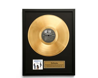The Ronettes – Presenting The Fabulous Ronettes Featuring Veronica – Gold Vinyl LP Record Album Wall Art – Framed Music Decor