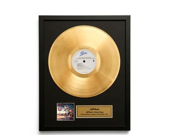 Jeff Beck's Guitar Shop Record - Gold Vinyl Record Wall Art – Framed Music Decor