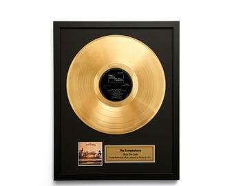 The Temptations – Sky's The Limit – Gold Vinyl LP Record Album Wall Art – Framed Music Decor