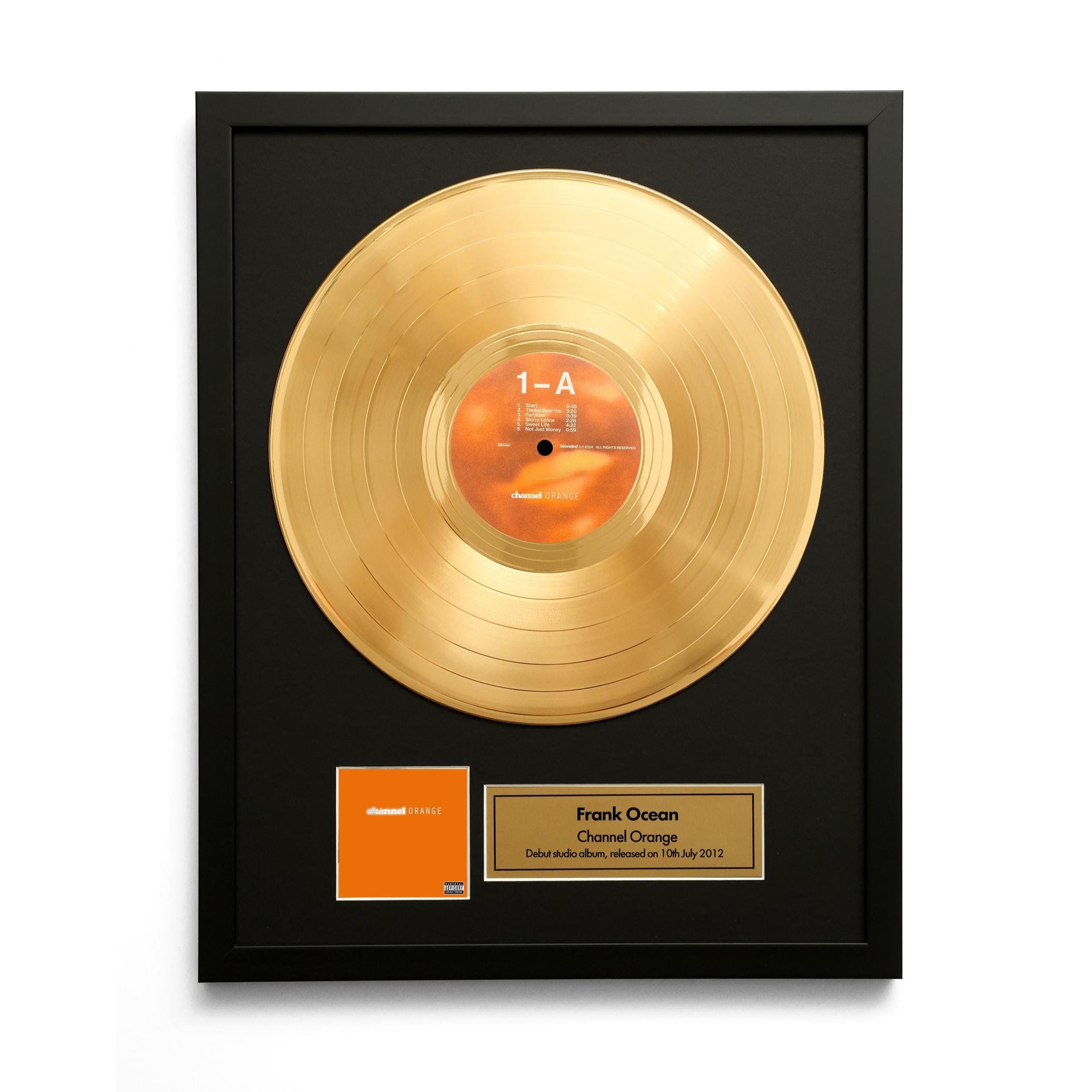 Frank Ocean – Channel Orange – Gold Vinyl Record Wall Art – Framed