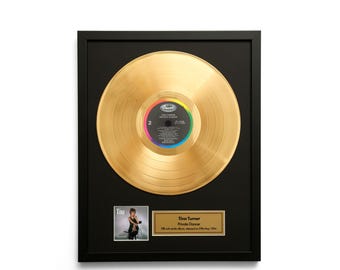 Tina Turner – Private Dancer – Gold Vinyl LP Record Album Wall Art – Framed Music Decor