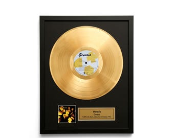 Genesis – Genesis – Gold Vinyl LP Record Album Wall Art – Framed Music Decor