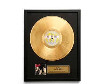 The Police – Outlandos d’Amour – Gold Vinyl LP Record Album Wall Art – Framed Music Decor