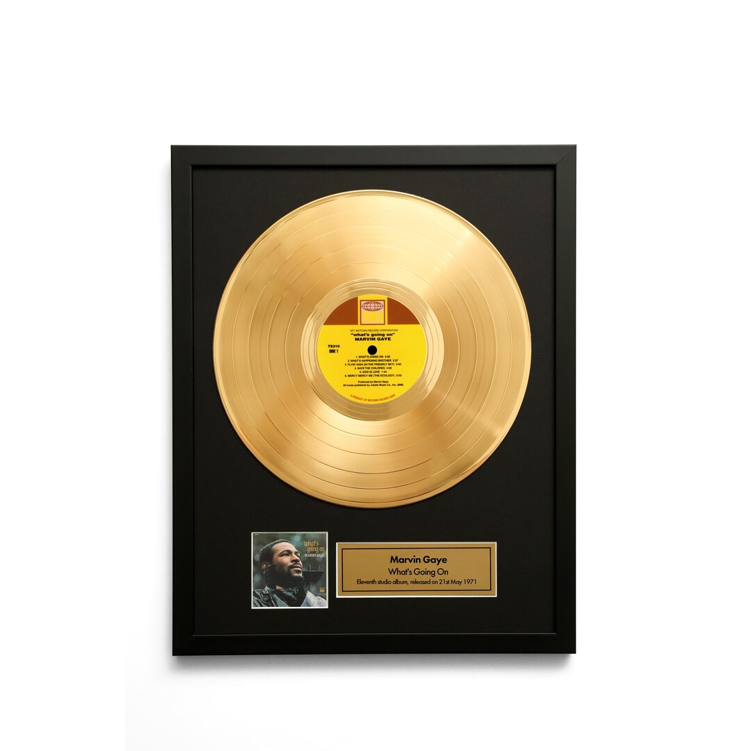 Marvin Gaye – What's Going on – Gold Vinyl LP Record Album Wall Art ...