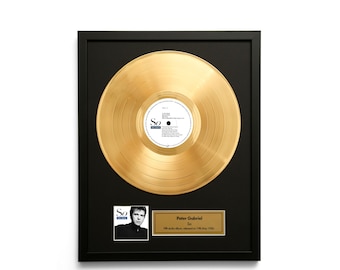 Peter Gabriel – So – Gold Vinyl LP Record Album Wall Art – Framed Music Decor