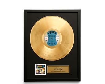 James Brown – Live at the Apollo – Gold Vinyl LP Record Album Wall Art – Framed Music Decor