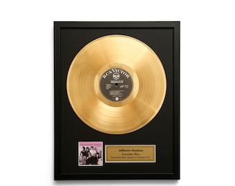 Jefferson Airplane – Surrealistic Pillow – Gold Vinyl LP Record Album Wall Art – Framed Music Decor