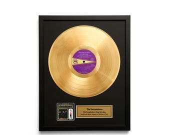 The Temptations Sing Smokey – Gold Vinyl LP Record Album Wall Art – Framed Music Decor