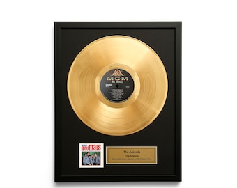 The Animals – The Animals – Gold Vinyl LP Record Album Wall Art – Framed Music Decor