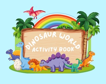Dinosaur Activity Book for Kids Printable - Preschool Worksheets - Ages 3-6