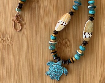 Island Gypsy Turquoise and Shell Necklace