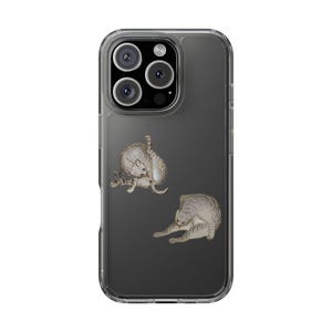 Medieval Cat Yoga - Funny Manuscript Animal Phone Case - Whimsical Vintage iPhone Cover - Cat Lover Gift - Quirky Historical Art Accessory