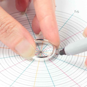 Circle divider for Rings and Bangles US Letter Colour PDF Digital Download